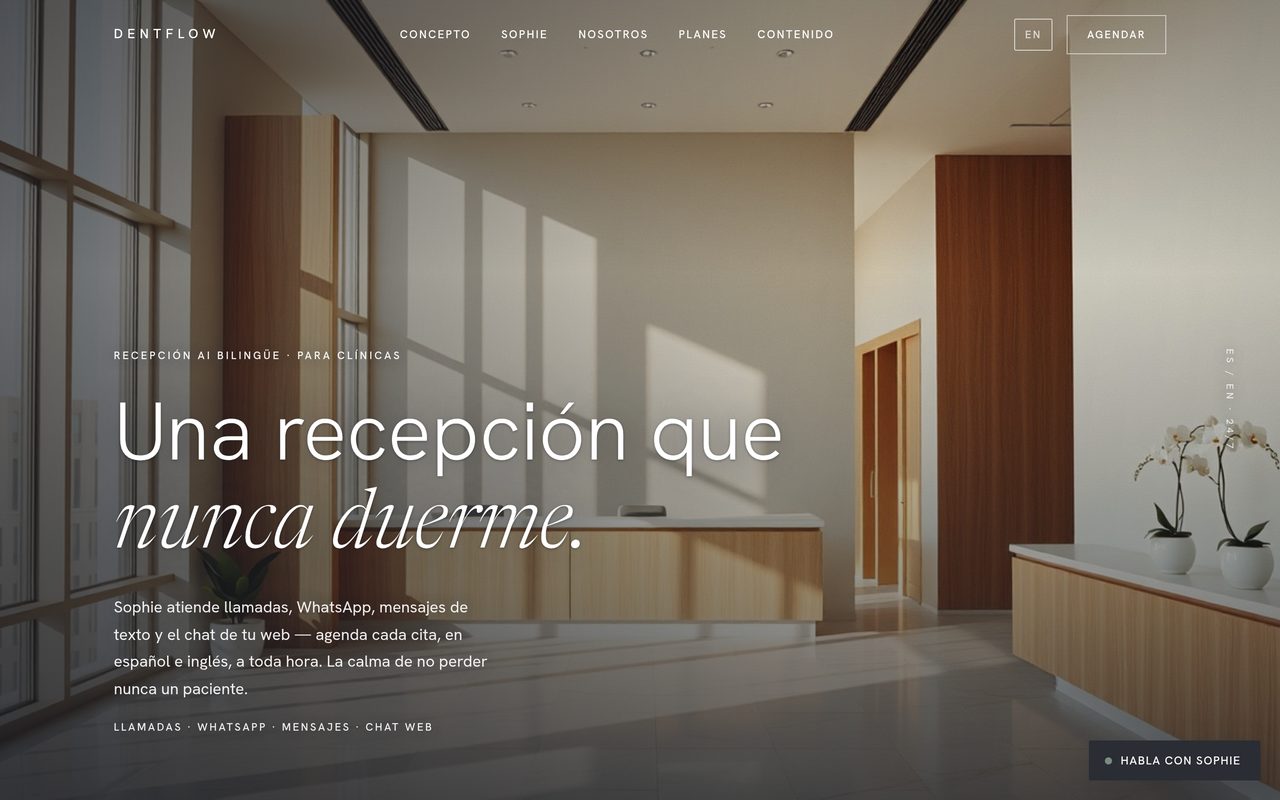 DentFlow — recepción AI bilingüe para clínicas